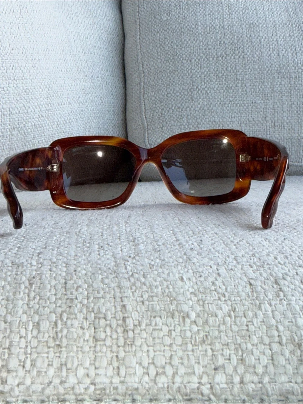 CHANEL Tortoiseshell Square Sunglasses